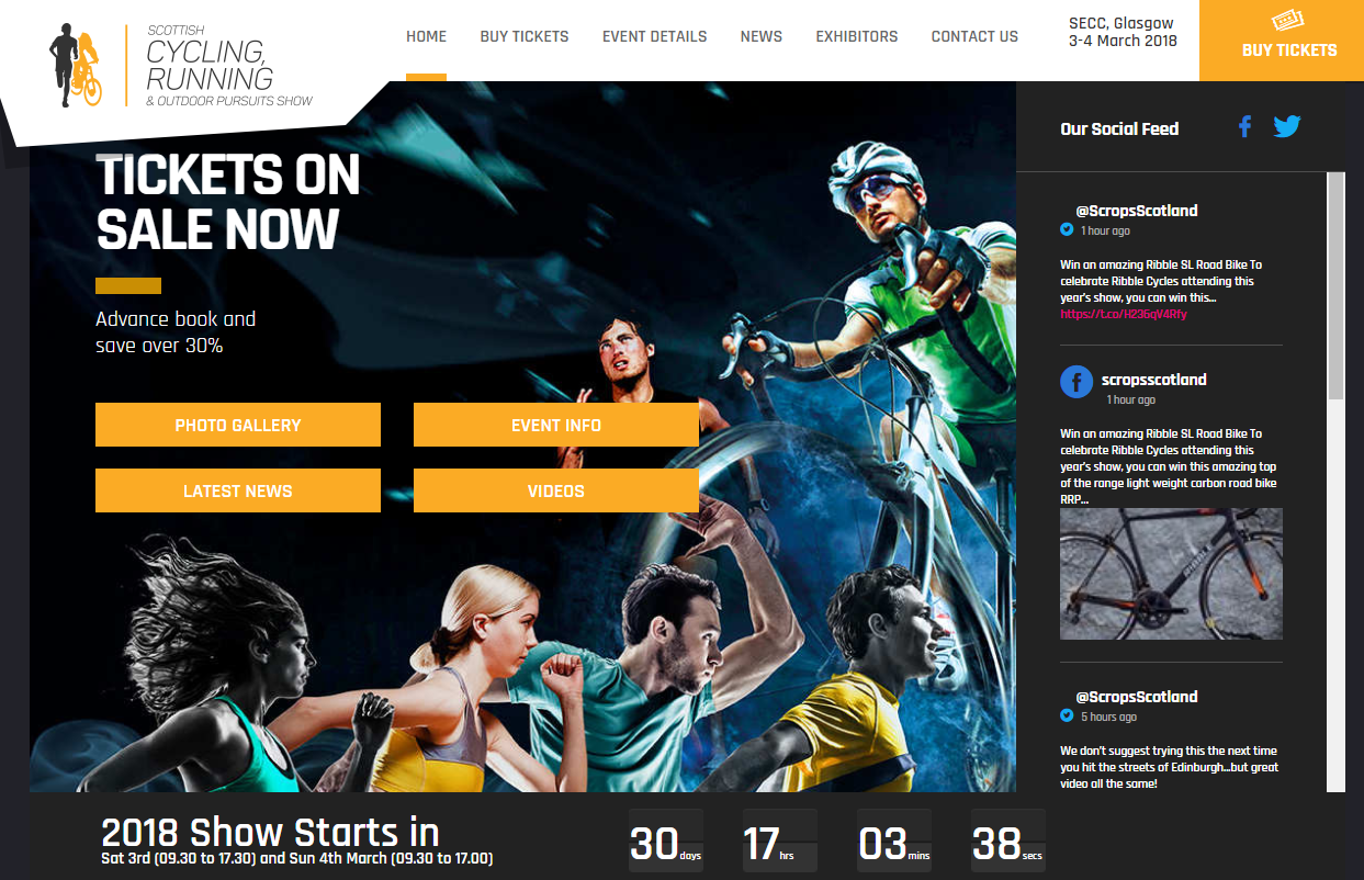 Trade go free at Scottish Cycling Running & Outdoor Pursuits Show