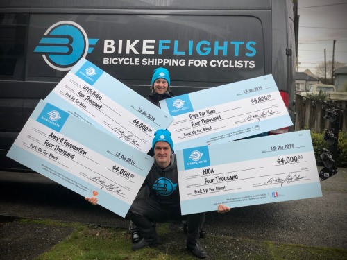 BikeFlights.com donates $16,000 to non-profits