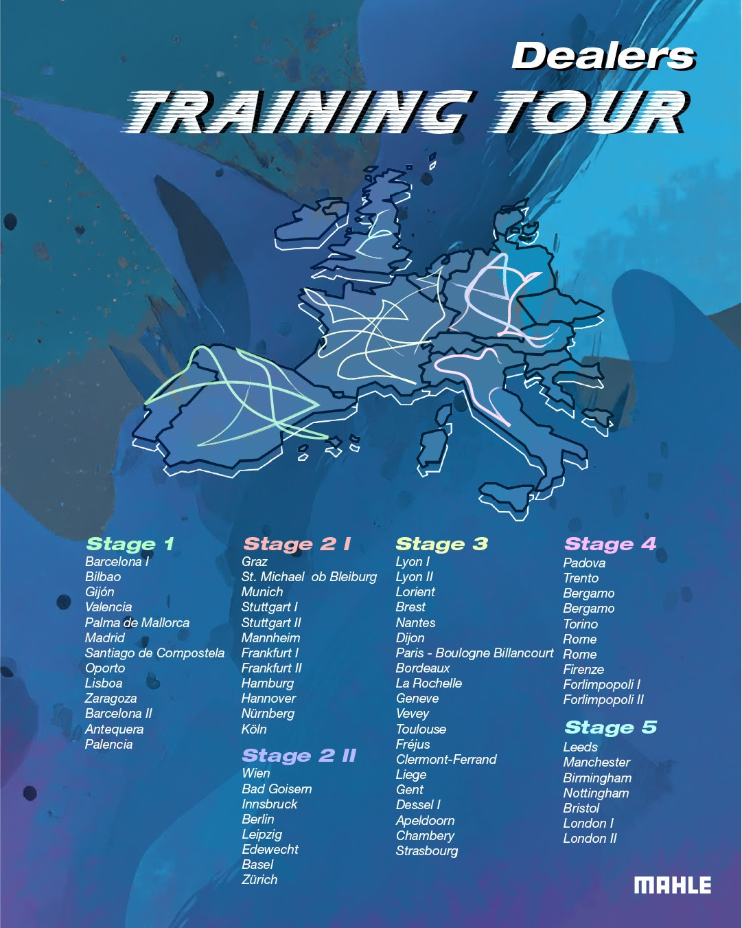 Mahle training tour poster 2025