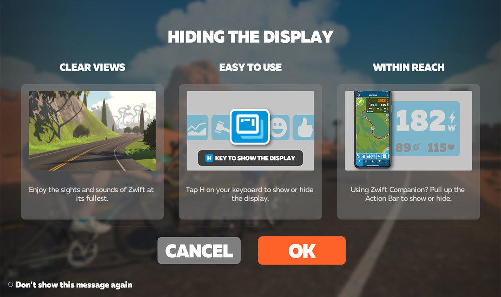 unnamed 2021 04 23T111242.082 Zwift introduces Hide Display