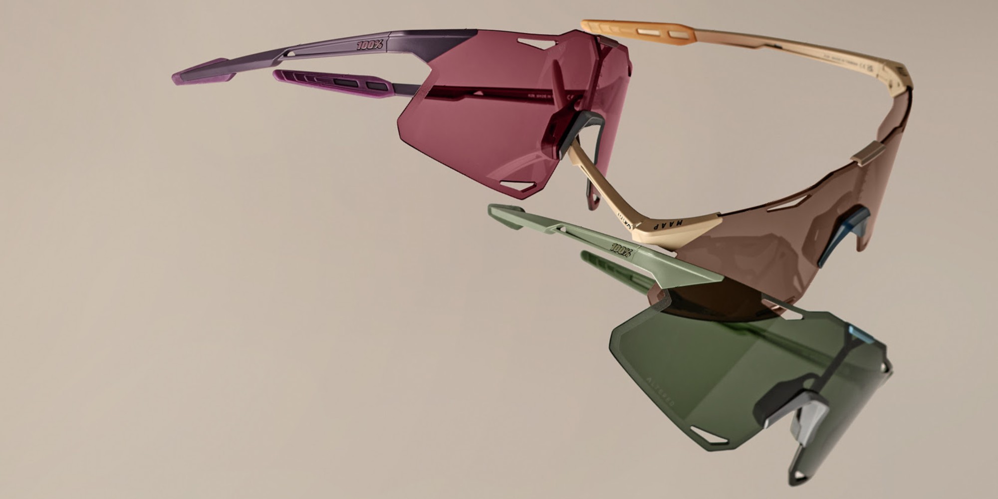 Maap and 100% Hypercraft sunglasses now available in three new seasonal colours